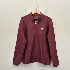 NWT EDDIE BAUER Mens Sweater Fleece Knit in Tawny Port
